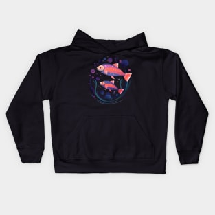 Salmon Fathers Day Kids Hoodie